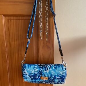THINK ROYLYN Ocean Blue Floral  Crossbody/Shoulder Bag